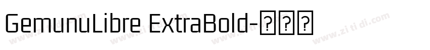 GemunuLibre ExtraBold字体转换
